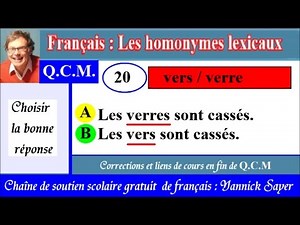Exercices sur les homonymes lexicaux français usuels CM1 CM2