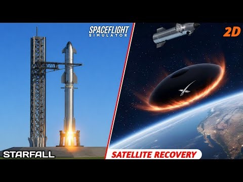 SpaceX Starship Launch Starfall Mission in Spaceflight Simulator