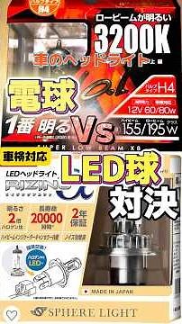 ［電球vsLED球］車検対応/車のベッドライト！見た目はLED/実用性はハロゲン？