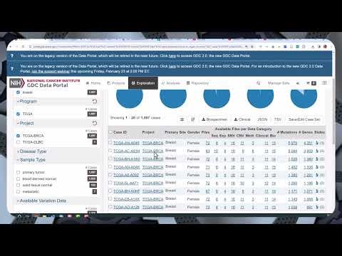 Creating your hypothesis and finding the TCGA IDs