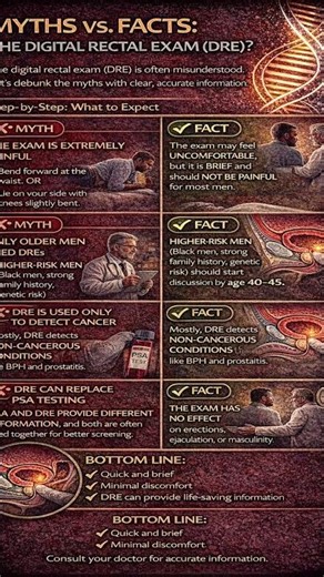 Prostate health : Digital rectal exam : Myths Vs Facts.#prostatecancer #prostateenlargement #prosta