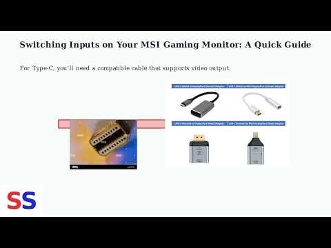 How to Change Input on MSI Gaming Monitor – HDMI/DP/Type-C Source Select