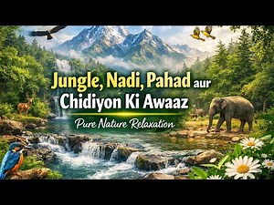 Jungle, Nadi, Pahad aur Chidiyon Ki Awaaz 🌿 | Pure Nature Relaxation