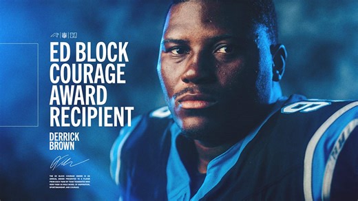 Derrick Brown named Ed Block Courage Award winner