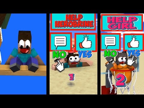 HELP Herobrine vs Devil vs Angel (Bones - Imagine Dragons) | Minecraft Mix