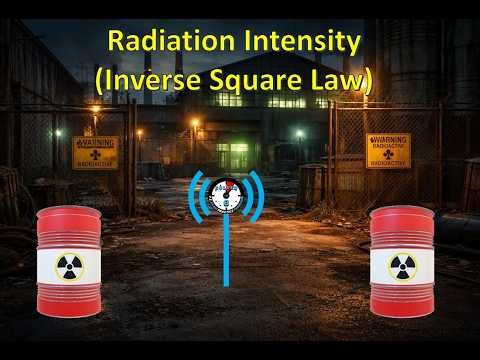 PE Exam Practice Problem #119 Environmental | Radiation Intensity - Inverse Square Law