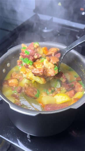 Feijão com carne seca e legumes 🤤 Ingredientes Carne seca Feijão carioca Bacon Calabresa Cebola Alho Pimenta de cheiro Mandioca Coentro Batata Cenoura Chuchu Inhame Folha de louro Tempero baiano Colorau Pimenta do reino Sal Dica: escaldei a carne seca 3 vezes. Depois deixei ela na pressão por 20 min, adicionei o feijão e deixei por mais 10 min. Em seguida coloquei os legumes, deixei mais 10 min e está pronto. #receita #terapia #comida #feijao #carneseca