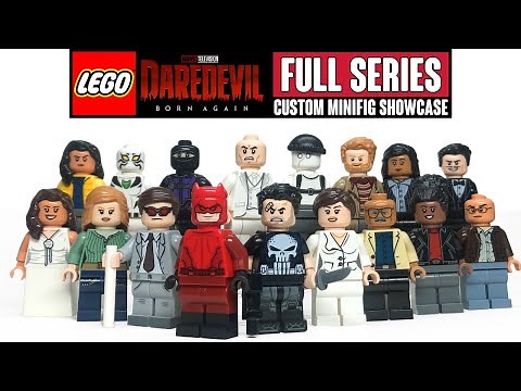 LEGO DAREDEVIL: BORN AGAIN - FULL SERIES Custom Minifigure Showcase - How to Build EVERY CHARACTER!