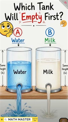 99% FAIL This Simple Riddle! 😱 Which Empties First? #maths #mathtricks #mathmaster