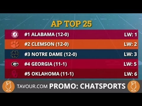 AP Poll: College Football Top 25 Rankings For Week 14