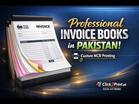 Professional Invoice Book Printing in Pakistan | Custom NCR Invoice Books | Click2Print.pk