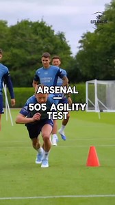اختبار الرشاقة 505 وهو التنقل بسرعة المسافة 10 م مقسمة 5 ذهاب و5 اياب .... صمم هذا الاختبار لمعرفة مدى قدرة اللاعب على التنقل بسرعة والكبح برجل وتغيير الاتجاه و الانطلاق مرة أخرى في زمن قصير وهذا ما يحتاجه اللاعب في مراحل اللعب .. خاصة في وضعية 1 ضد 1 🔥 الزمن الافضل يكون 2.5 ث .... لاحظ الفيديو ... فريق آرسنال يقوم بهذا الاختبار 📈📉.. 🔥🔥 #football #training #motivation #power #agility #test | Coach touati samy