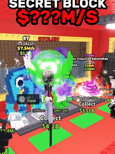 I STOLE AN INSANE LUCKY BLOCK AND I GOT....😱🌈 #stealabrainrot #viral #roblox