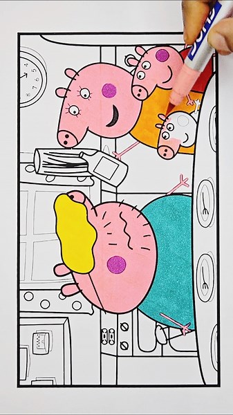 Peppa Pig Family Drawing, 235 #peppapig #peppapigcoloring #drawing #peppapigdrawing #coloring