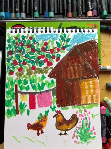 unfinished painting … #oilpainting #studyeveryday #oilpastelpainting #drawingforhealing #countryside | Ó học vẽ