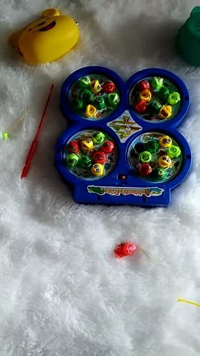 Mainan pancing ikan 4 kolam elektrik