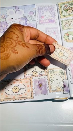 Journaling using stickers of my diy sticker book 🐻❤️.#shorts #diy #journaling