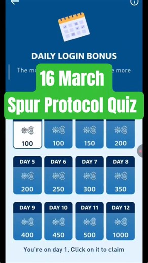 16 March Spur Protocol Quiz Answer 🔥 SPUR Protocol daily quiz solve 🔥 Spur Protocol voucher code 🔥