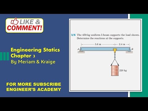 Engineering Statics | P3/6 | 2D Equilibrium | Chapter 3 | 6th ed | Engineers Academy