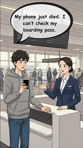Lost Boarding Pass? 📱✈️ | Real English Conversation