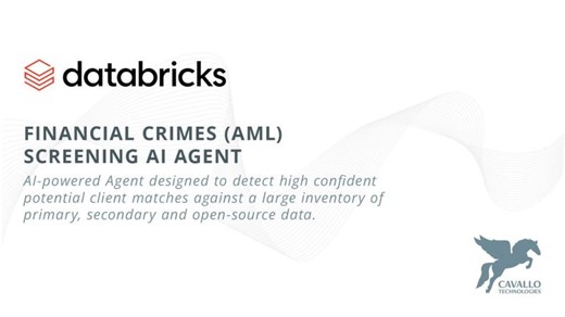 Cavallo Technologies - Financial Crimes (AML) Screening Agent Demo