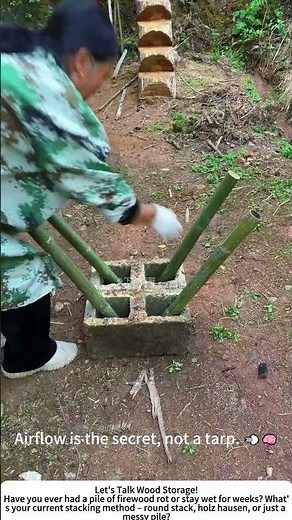 Rainproof Firewood Stacking – Simple Method, Dry Wood Every Time 🌧️