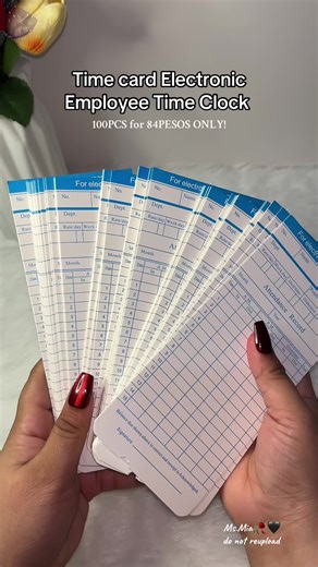 TIME CARD MONTHLY ATTENDANCE TIME CARD ELECTRONIC EMPLOYEE TIME CLOCK 🕰️ #timecard #timerecords #employee #employeetimecard #timecards #fyp #tiktokshop