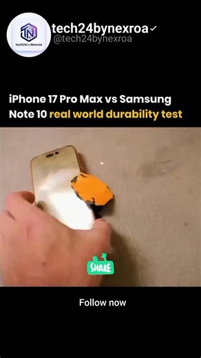 tech24bynexroa on Instagram: "This stress test puts design and durability head to head, and the difference is clear. 631 7 2 Samsung phones use a rigid metal frame, reinforced corners, and a slightly recessed display, helping spread impact across the body instead of sending it straight into the screen. That structure absorbs shock better during hard drops. The iPhone favors sharp edges and a glass panel closer to the frame. It looks premium, but creates more direct stress points on impact, makin