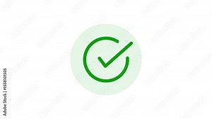 Animated Check Mark Icon in 4K – Smooth Tick Symbol Motion Graphic for Apps, UI Design and Success Screens.