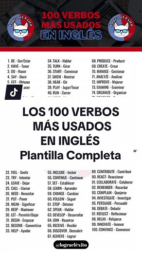 Los 100 verbos más usados en inglés para dominar el idioma