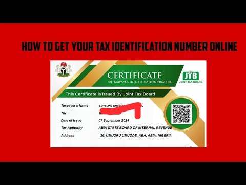 HOW TO GET YOUR TAX IDENTIFICATION NUMBER ONLINE FREE