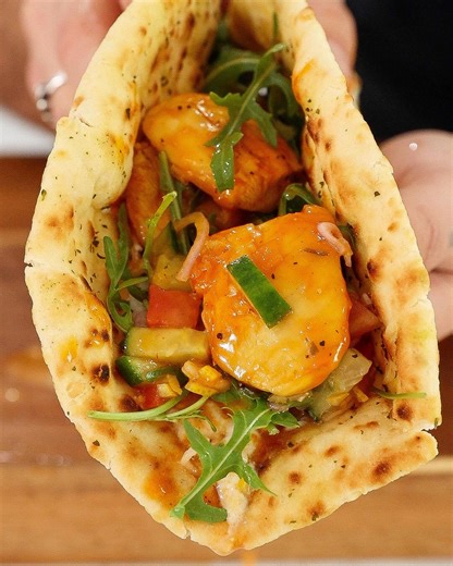 Easy Chicken Pita Wraps from @gulasgrub a perfect light spring recipe | Tasty