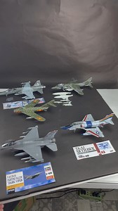 1/48 completed commission built Aircraft models collection #probuiltmodell #commissionbuilt #aircraftmodel #scalemodel #plasticmodel #a4skyhawk #f16fightingfalcon #mig17 #harrier #tf20tigershark | Pro Built Model