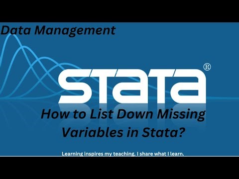 3. How to List Down Missing Variables in Stata?
