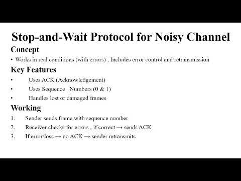 Elementary Data Link Protocols