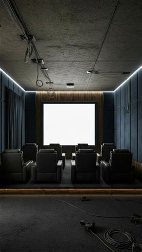 AI Room Transformation 🔥 Empty Space to Luxury Home Cinema (Before → After) #luxury #shorts