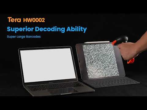Tera HW0002-Z - 2D QR Wireless Bluetooth with Stand Image Bar Code Reader