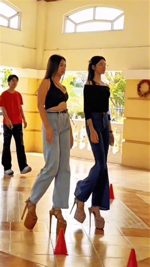 High Heel Walk Practice on Ramp ❤️ #highheel #highlights #fyp #model #heels #shoes #fashion #fa9la