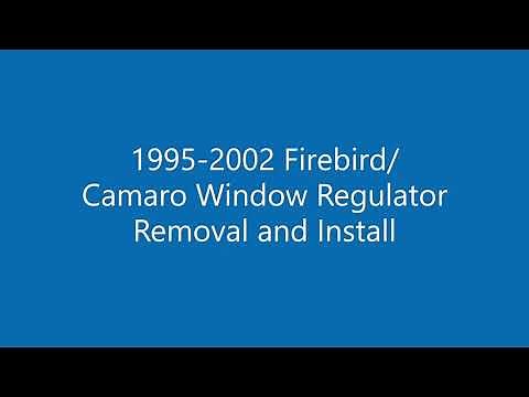 1995-2002 Firebird/Camaro Window Regulator Removal and Install