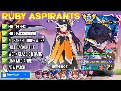 NEW Script Skin Ruby Aspirant - Mecha Maiden No Password | Full Effect Voice Patch Terbaru