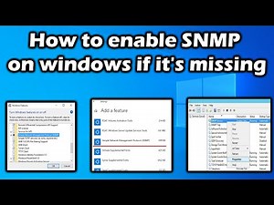How to add SNMP on Windows if it's missing