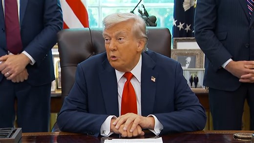 'You're all radical left': Trump interrupts executive order signing to insult reporters to their faces over negative press coverage