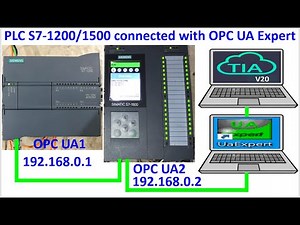 PLC S7-1200/1500 connected with OPC UA Expert testing tags