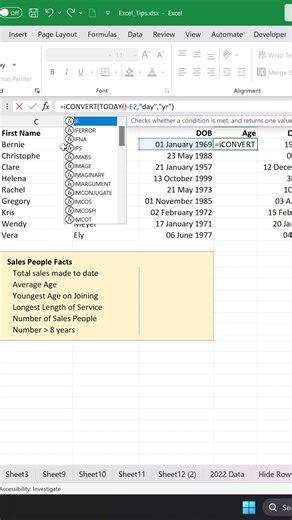 5.7K views · 42 reactions | Excel Tutorial to Calculate Age! #excel #excelformulas #excelfunctions #exceltips #corporate | SUS INFO | Facebook
