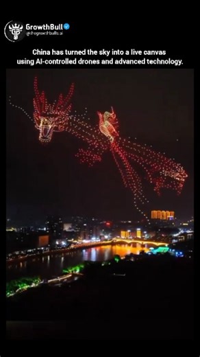GrowthBull | Business Insights | The lights you see in the sky aren’t just entertainment — the purpose behind them will shock you. This spectacle comes from China’s... | Instagram