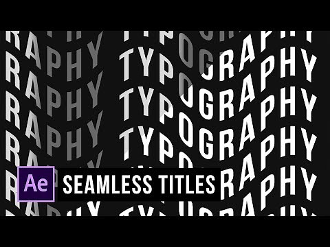 Create Seamless Typography Effects in After Effects | Tutorial