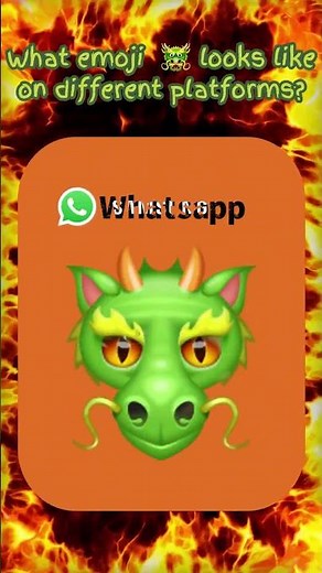🐲Dragon Face emoji on different platforms？ #emoji #spotthedifference