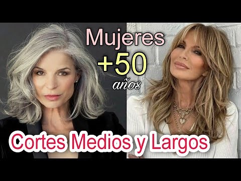 Medium and long haircut designs to look refined in women over 50.