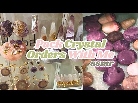 Pack Crystal Orders with me! Crystal Business Studio Vlog! Crystal Studio Vlog #004 ColdbrewCrystals