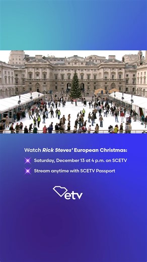 South Carolina ETV on Instagram: "Watch "Rick Steves' European Christmas" Saturday, December 13 at 4 p.m. on SCETV. From manger scenes and mistletoe to wintry wonderlands, this special celebrates the Christmas season throughout the European continent. Rick visits friends and families to reveal their customs and practices of the holiday season. Explore colorful, musical celebrations of Christmas across Europe and learn about customs from "the old countries," hear local choirs and discover holiday